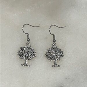 Silver Tree Earrings